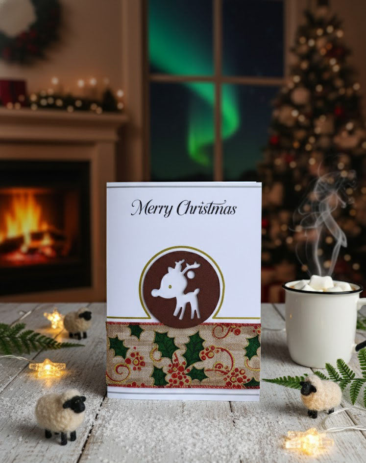 Playful Reindeer Scroll