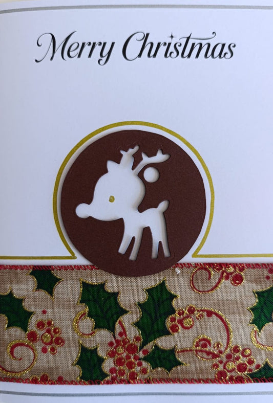 Playful Reindeer Scroll